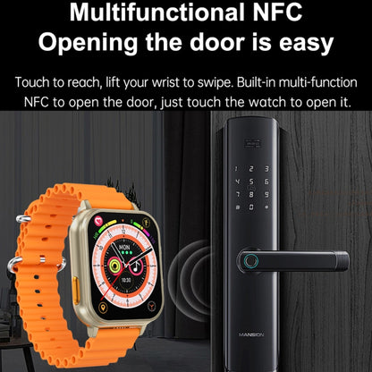 N22 2 in 1 1.96 inch HD Display Sport Bluetooth Call Earphone Smart Watch(Orange) - Smart Wear by buy2fix | Online Shopping UK | buy2fix