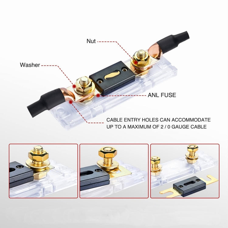 2 in 1 ANL Car Fuse Holder Electrical Protection Insulating Cover, Current:300A -  by buy2fix | Online Shopping UK | buy2fix