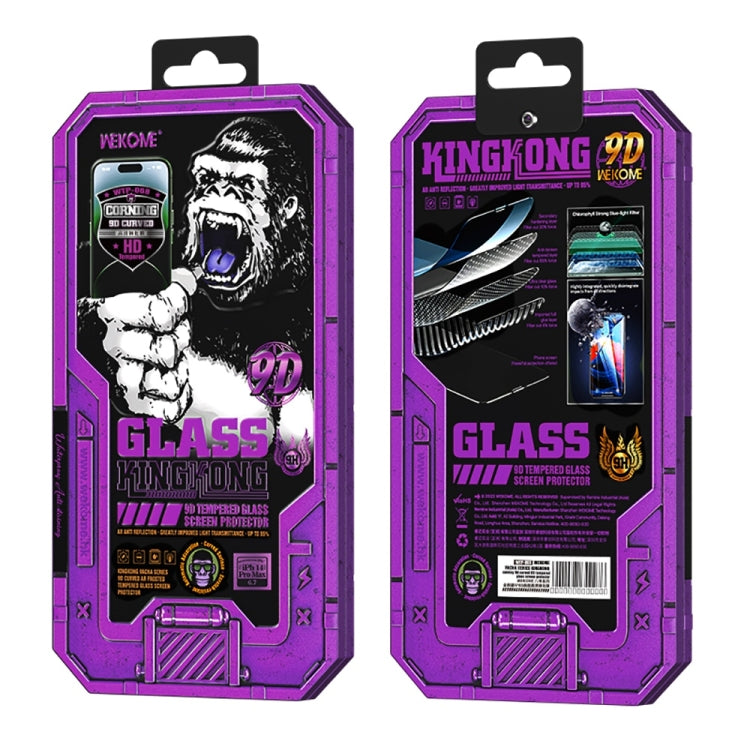 For iPhone 14 Pro WK WTP-068 King Kong Vacha Corning 9D Curved HD Tempered Glass Film(Black) - iPhone 14 Pro Cases by WK | Online Shopping UK | buy2fix