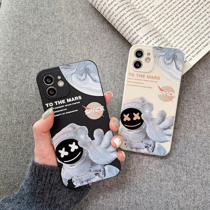 For iPhone XR Martian Astronaut Pattern Shockproof Phone Case(White) - More iPhone Cases by buy2fix | Online Shopping UK | buy2fix
