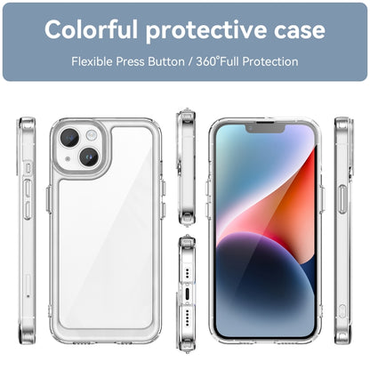 For iPhone 15 Colorful Series Acrylic + TPU Phone Case(Transparent) - iPhone 15 Cases by buy2fix | Online Shopping UK | buy2fix