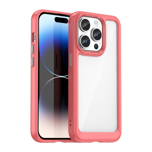 For iPhone 15 Pro Max Colorful Series Acrylic + TPU Phone Case(Red) - iPhone 15 Pro Max Cases by buy2fix | Online Shopping UK | buy2fix