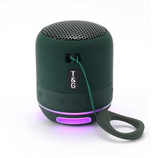 T&G TG294 TWS LED Mini Portable Wireless Stereo Sound Outdoor Speaker(Dark Green) - Mini Speaker by T&G | Online Shopping UK | buy2fix