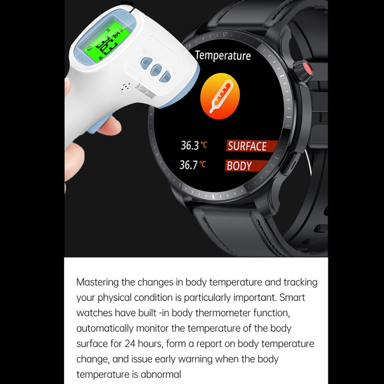 T52 1.39 inch IP67 Waterproof Silicone Band Smart Watch Supports Bluetooth Call / Blood Oxygen / Body Temperature Monitoring(Black) - Smart Watches by buy2fix | Online Shopping UK | buy2fix