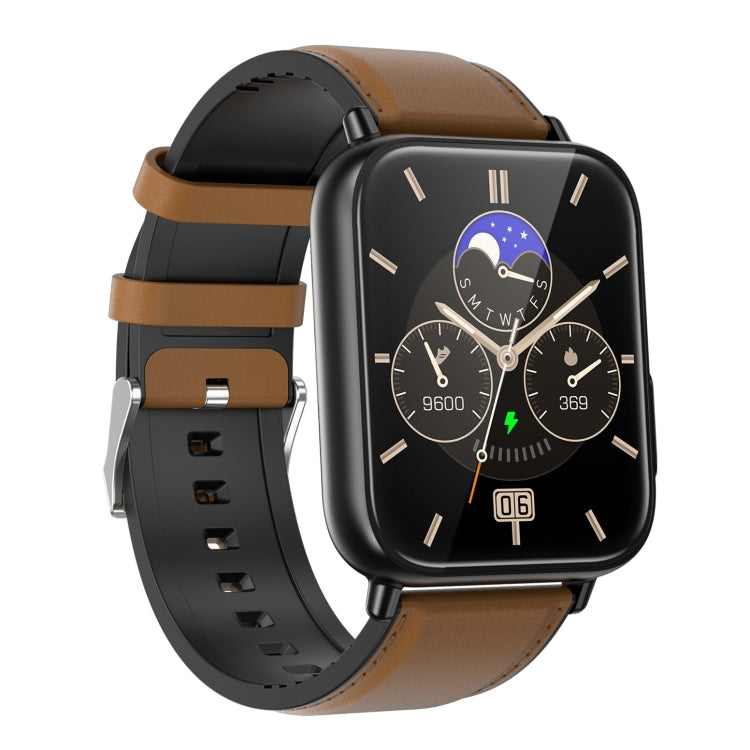 TK10 1.91 inch IP68 Waterproof Leather Band Smart Watch Supports AI Medical Diagnosis/ Blood Oxygen / Body Temperature Monitoring(Brown) - Smart Watches by buy2fix | Online Shopping UK | buy2fix