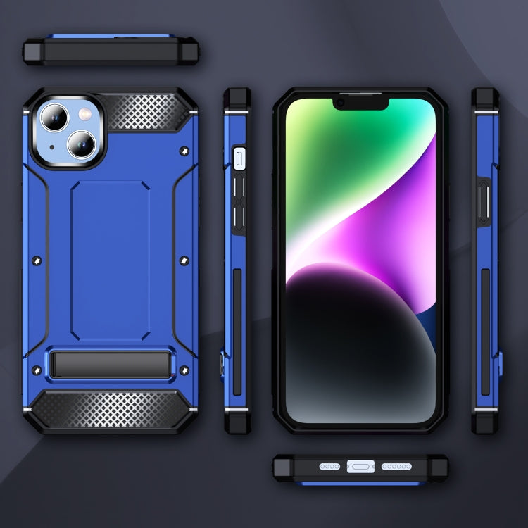 For iPhone 11 Pro Max Matte Holder Phone Case(Dark Blue) - iPhone 11 Pro Max Cases by buy2fix | Online Shopping UK | buy2fix