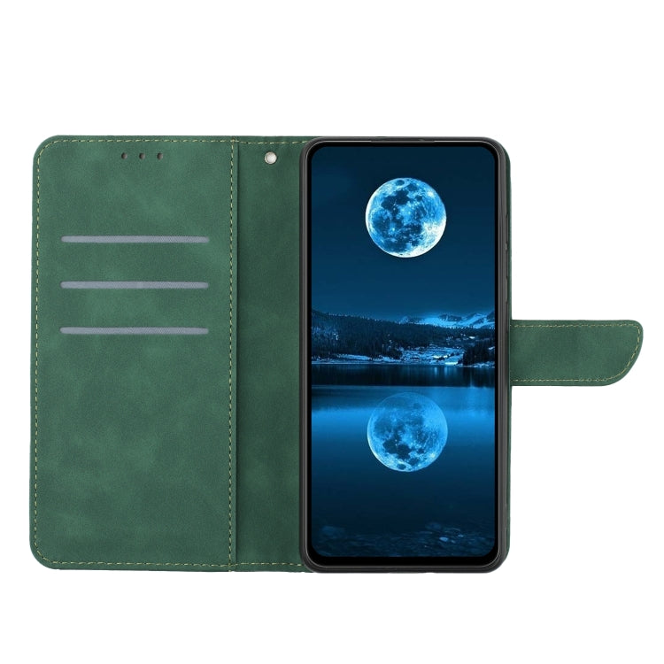 For Xiaomi 13 Lite Stitching Embossed Leather Phone Case(Green) - 13 Lite Cases by buy2fix | Online Shopping UK | buy2fix