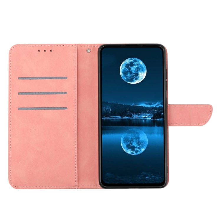 For Xiaomi POCO X5 Pro Stitching Embossed Leather Phone Case(Pink) - Xiaomi Cases by buy2fix | Online Shopping UK | buy2fix