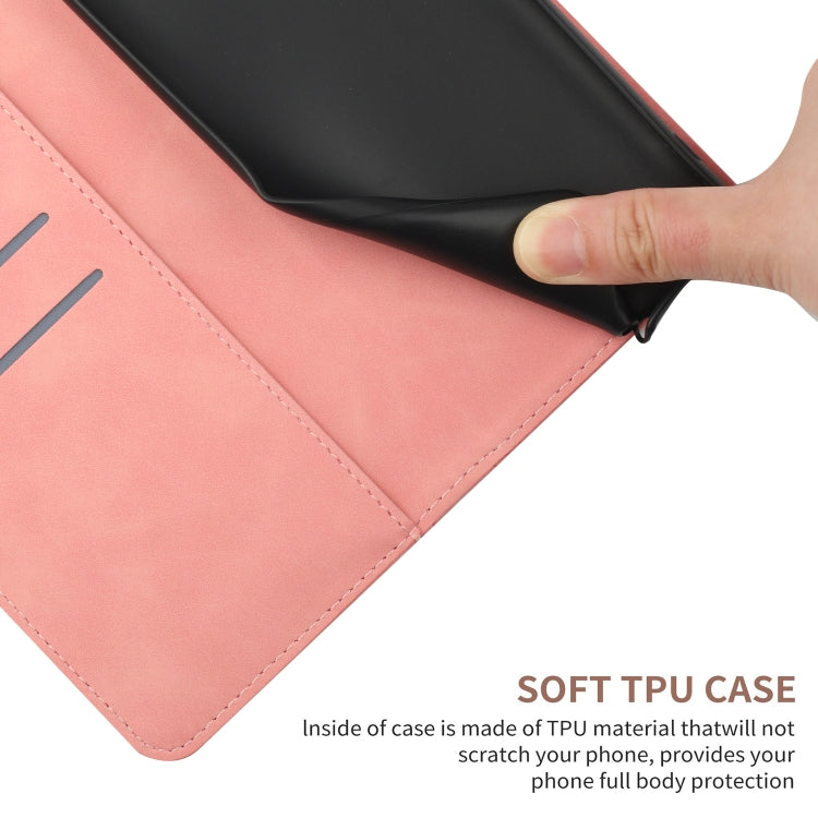 For Xiaomi POCO X5 Pro Stitching Embossed Leather Phone Case(Pink) - Xiaomi Cases by buy2fix | Online Shopping UK | buy2fix