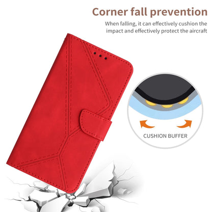 For Redmi Note 11 4G Global Stitching Embossed Leather Phone Case(Red) - Xiaomi Cases by buy2fix | Online Shopping UK | buy2fix