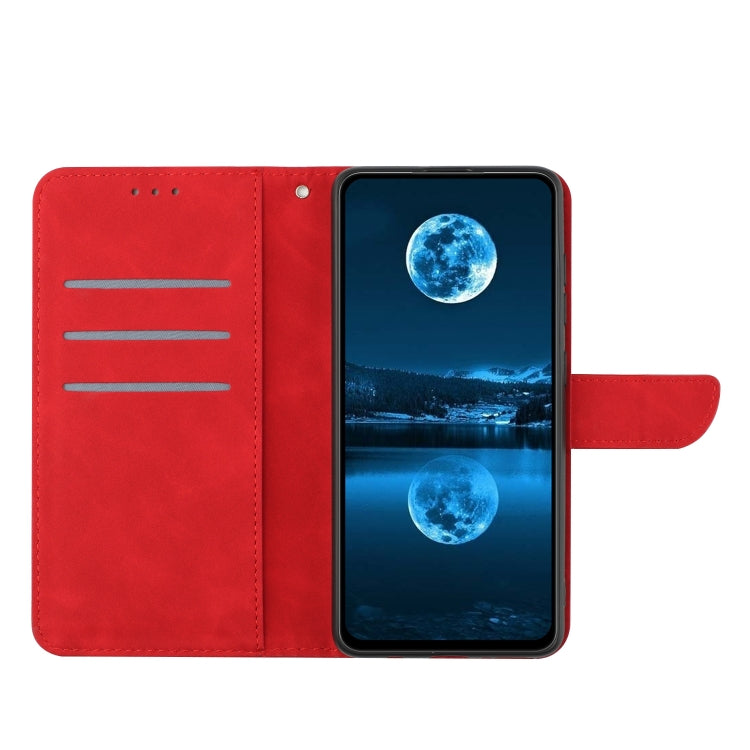 For Xiaomi Redmi Note 12S Stitching Embossed Leather Phone Case(Red) - Xiaomi Cases by buy2fix | Online Shopping UK | buy2fix