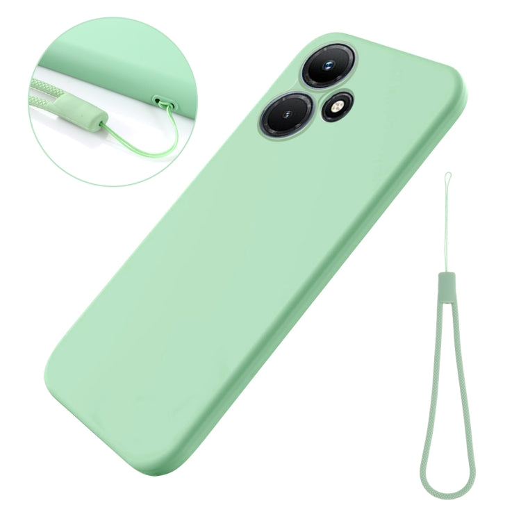 For Infinix Hot 30i Pure Color Liquid Silicone Shockproof Phone Case(Green) - Infinix Cases by buy2fix | Online Shopping UK | buy2fix