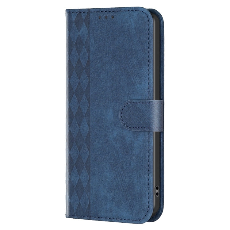 For Xiaomi 11i / Redmi K40 Plaid Embossed Leather Phone Case(Blue) - Xiaomi Cases by buy2fix | Online Shopping UK | buy2fix