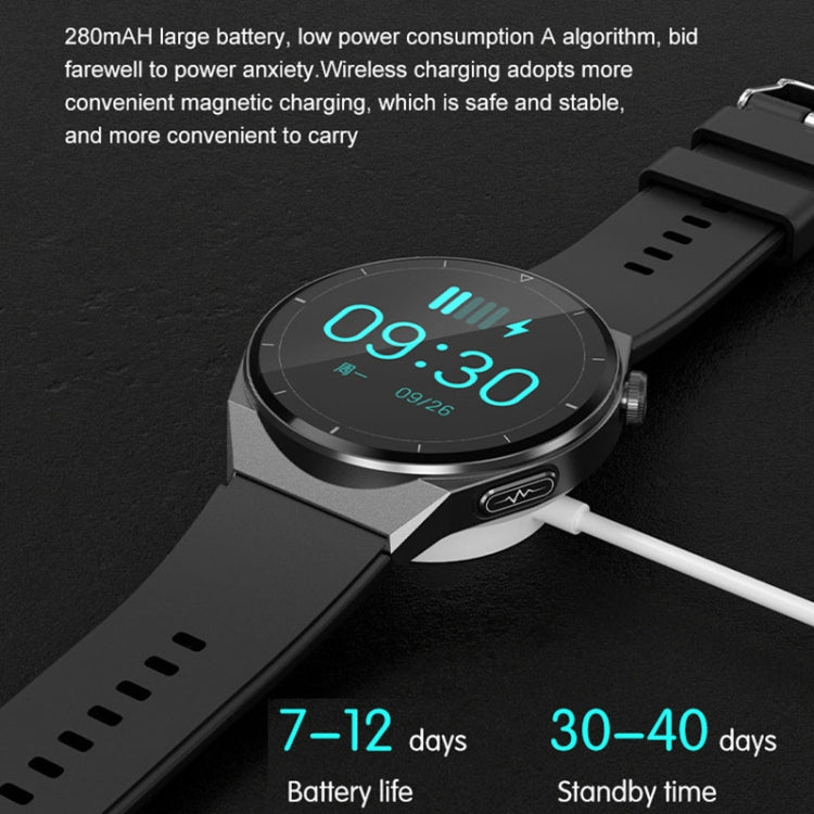 TK20 1.39 inch IP68 Waterproof Silicone Band Smart Watch Supports ECG / Remote Families Care / Body Temperature Monitoring(Black) - Smart Watches by buy2fix | Online Shopping UK | buy2fix