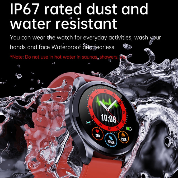 TK22 1.39 inch IP67 Waterproof Silicone Band Smart Watch Supports ECG / Non-invasive Blood Sugar(Red) - Smart Watches by buy2fix | Online Shopping UK | buy2fix