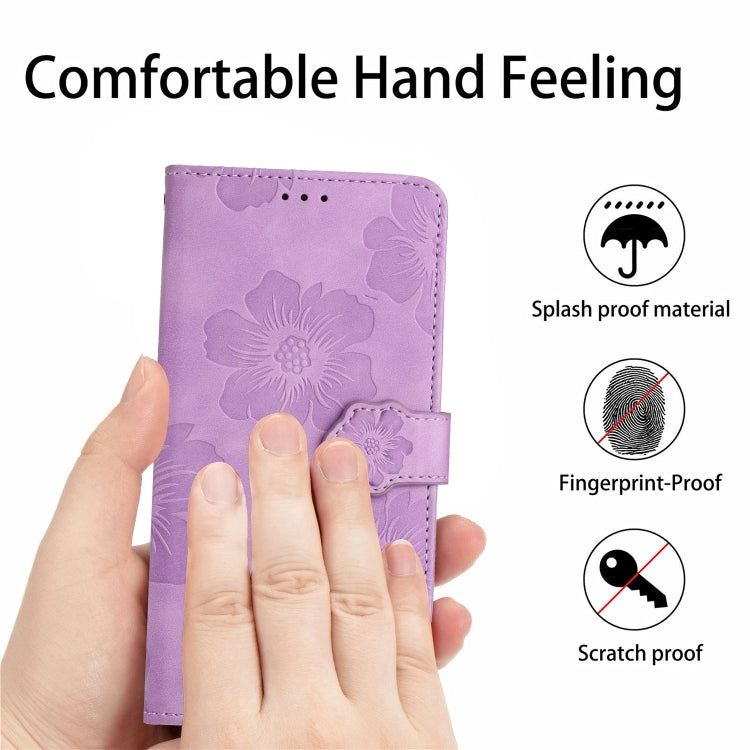 For Xiaomi 12T  / 12T Pro Flower Embossing Pattern Leather Phone Case(Purple) - Xiaomi Cases by buy2fix | Online Shopping UK | buy2fix