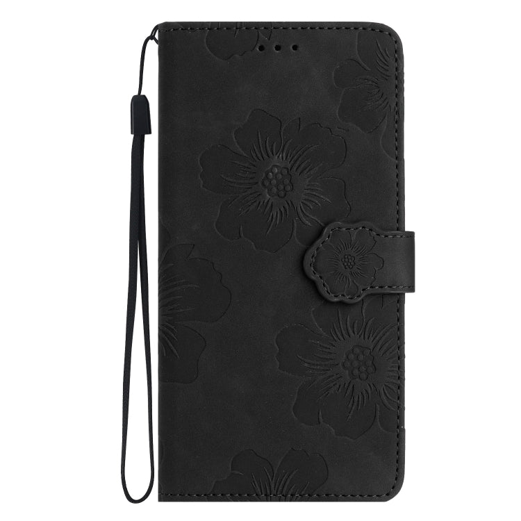 For Xiaomi Redmi 9 Flower Embossing Pattern Leather Phone Case(Black) - Xiaomi Cases by buy2fix | Online Shopping UK | buy2fix