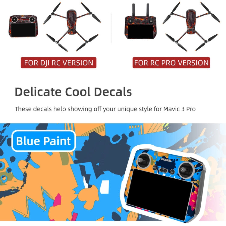 For DJI Mavic 3 Pro / RC Sunnylife Drone Body Remote Control Decorative Stickers Set(Red Grain) - Stickers by Sunnylife | Online Shopping UK | buy2fix