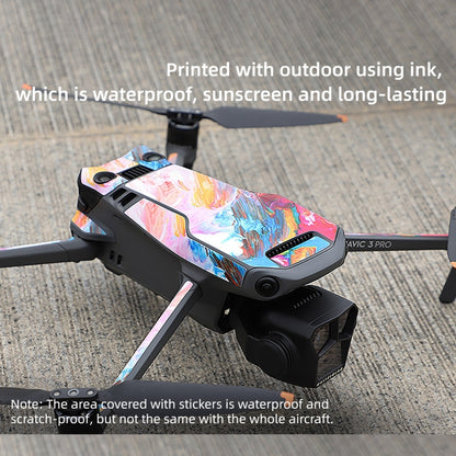 For DJI Mavic 3 Pro / RC Sunnylife Drone Body Remote Control Decorative Stickers Set(Lava Black) - Stickers by Sunnylife | Online Shopping UK | buy2fix