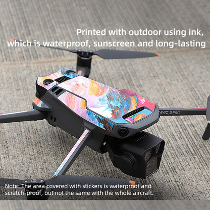For DJI Mavic 3 Pro / RC Sunnylife Drone Body Remote Control Decorative Stickers Set(Colorful Sea Blue) - Stickers by Sunnylife | Online Shopping UK | buy2fix