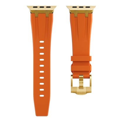 AP Silicone Watch Band For Apple Watch 42mm(Gold Orange) - Watch Bands by buy2fix | Online Shopping UK | buy2fix