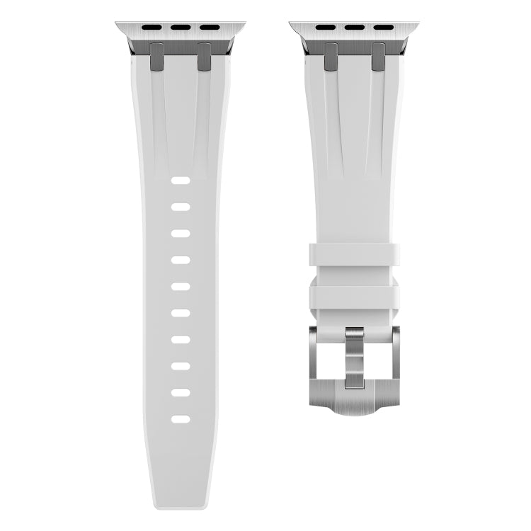 AP Silicone Watch Band For Apple Watch SE 2023 40mm(Silver White) - Watch Bands by buy2fix | Online Shopping UK | buy2fix