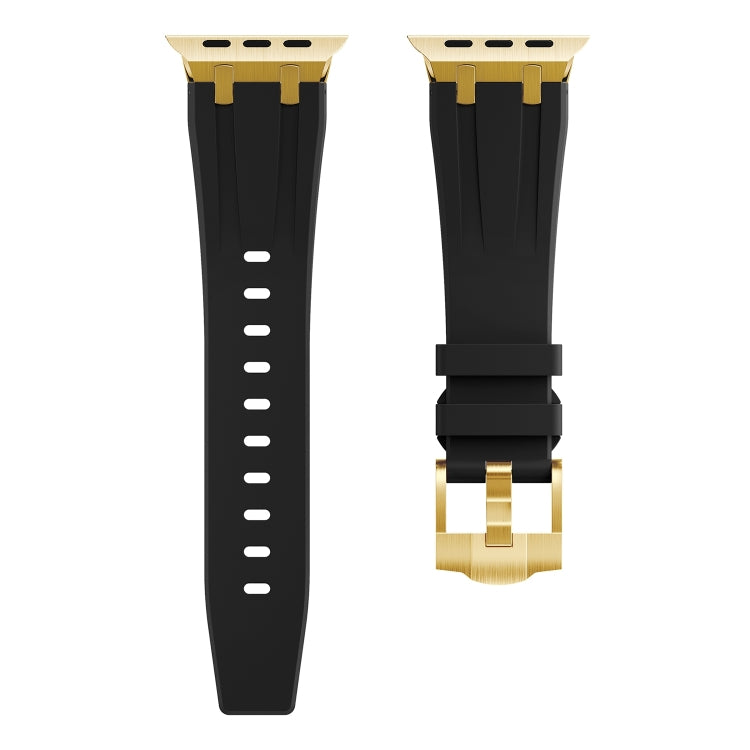 AP Silicone Watch Band For Apple Watch Ultra 2 49mm(Gold Black) - Watch Bands by buy2fix | Online Shopping UK | buy2fix