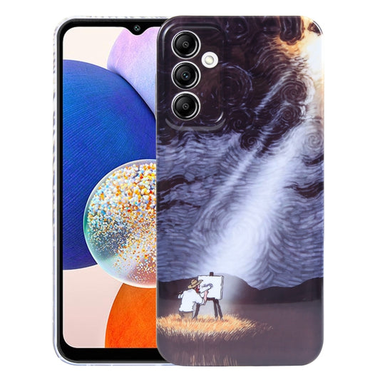 For Samsung Galaxy A14 5G Precise Hole Oil Painting Pattern PC Phone Case(Shine) - Galaxy Phone Cases by buy2fix | Online Shopping UK | buy2fix