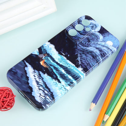 For Samsung Galaxy A14 5G Precise Hole Oil Painting Pattern PC Phone Case(Sea Wave) - Galaxy Phone Cases by buy2fix | Online Shopping UK | buy2fix