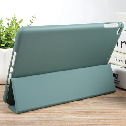 For iPad 9.7 2018 & 2017 / Air / Air2 GEBEI 3-folding Holder Shockproof Flip Leather Tablet Case(Dark Green) - iPad 9.7 (2018) & (2017) Cases by GEBEI | Online Shopping UK | buy2fix