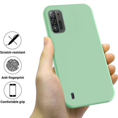 For ZTE Blade A52 Lite Pure Color Liquid Silicone Shockproof Phone Case(Green) - ZTE Cases by buy2fix | Online Shopping UK | buy2fix