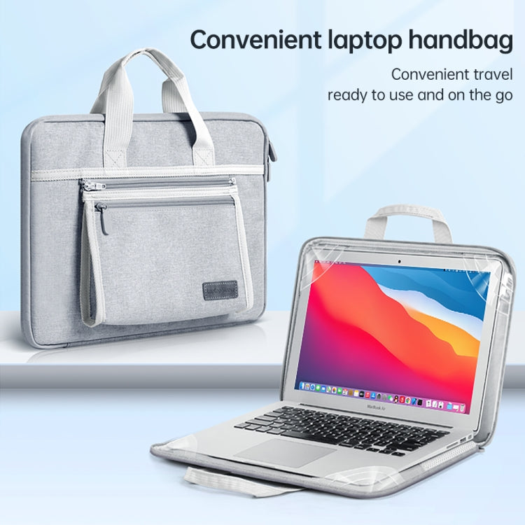 15-16 inch Oxford Fabric Portable Laptop Handbag(Grey) - 15 inch by buy2fix | Online Shopping UK | buy2fix