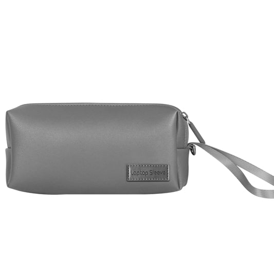 Waterproof PU Leather Laptop Accessory Bag(Grey) - Other by buy2fix | Online Shopping UK | buy2fix