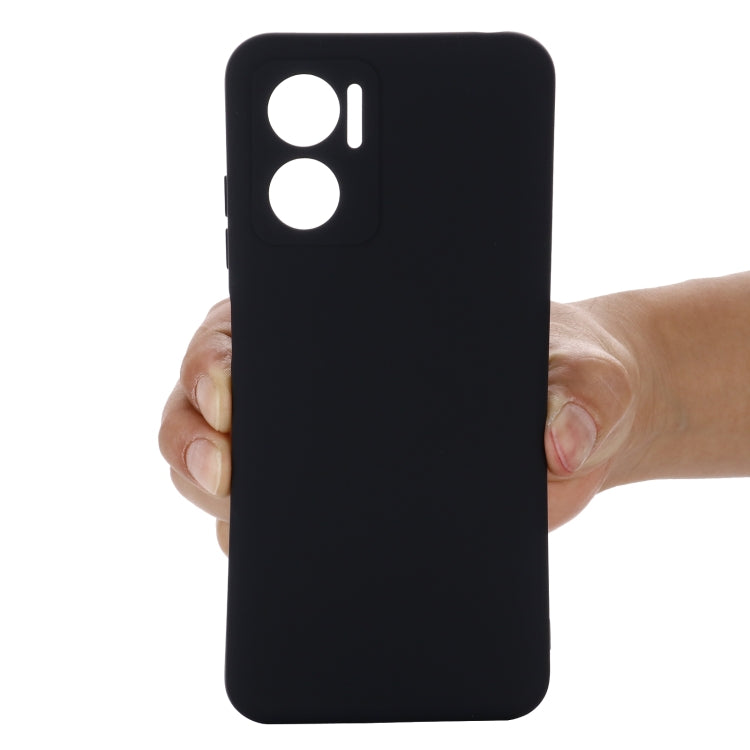 For Xiaomi Redmi 11 Prime 5G Pure Color Liquid Silicone Shockproof Phone Case(Black) - Xiaomi Cases by buy2fix | Online Shopping UK | buy2fix