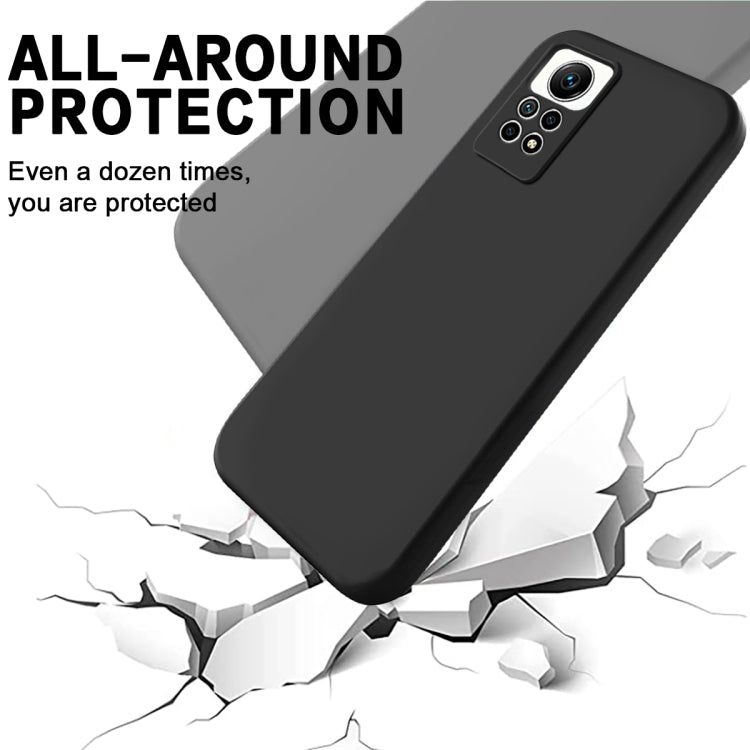 For Xiaomi Redmi Note 12 Pro 4G Pure Color Liquid Silicone Shockproof Phone Case(Black) - Xiaomi Cases by buy2fix | Online Shopping UK | buy2fix