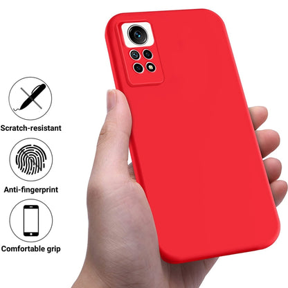 For Xiaomi Redmi Note 12 Pro 4G Pure Color Liquid Silicone Shockproof Phone Case(Red) - Xiaomi Cases by buy2fix | Online Shopping UK | buy2fix