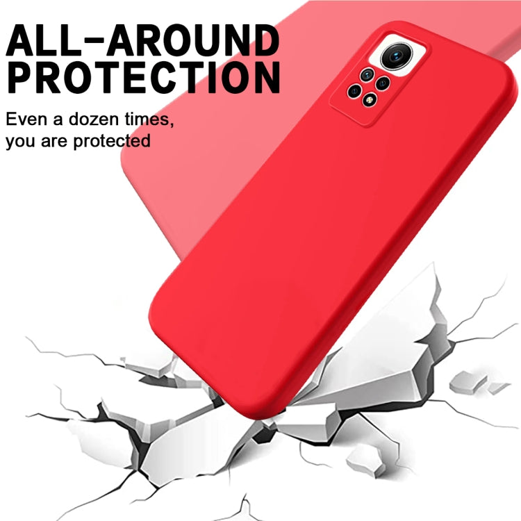 For Xiaomi Redmi Note 12 Pro 4G Pure Color Liquid Silicone Shockproof Phone Case(Red) - Xiaomi Cases by buy2fix | Online Shopping UK | buy2fix