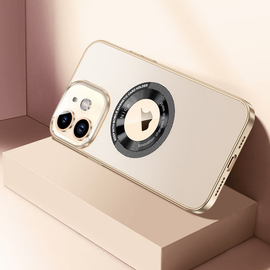 For iPhone 12 CD Texture MagSafe Magnetic Phone Case(Champagne Gold) - iPhone 12 / 12 Pro Cases by buy2fix | Online Shopping UK | buy2fix