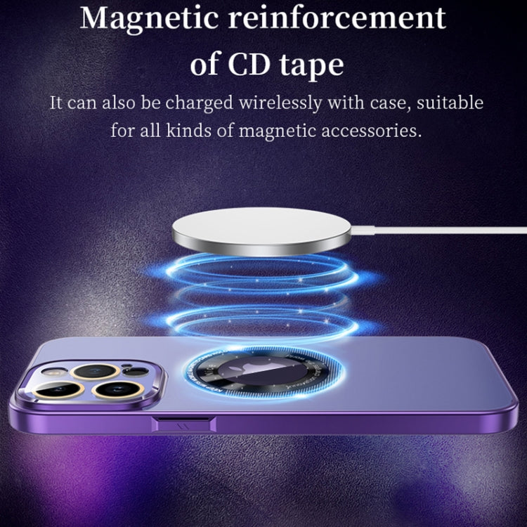 For iPhone 13 CD Texture MagSafe Magnetic Phone Case(Dark Purple) - iPhone 13 Cases by buy2fix | Online Shopping UK | buy2fix