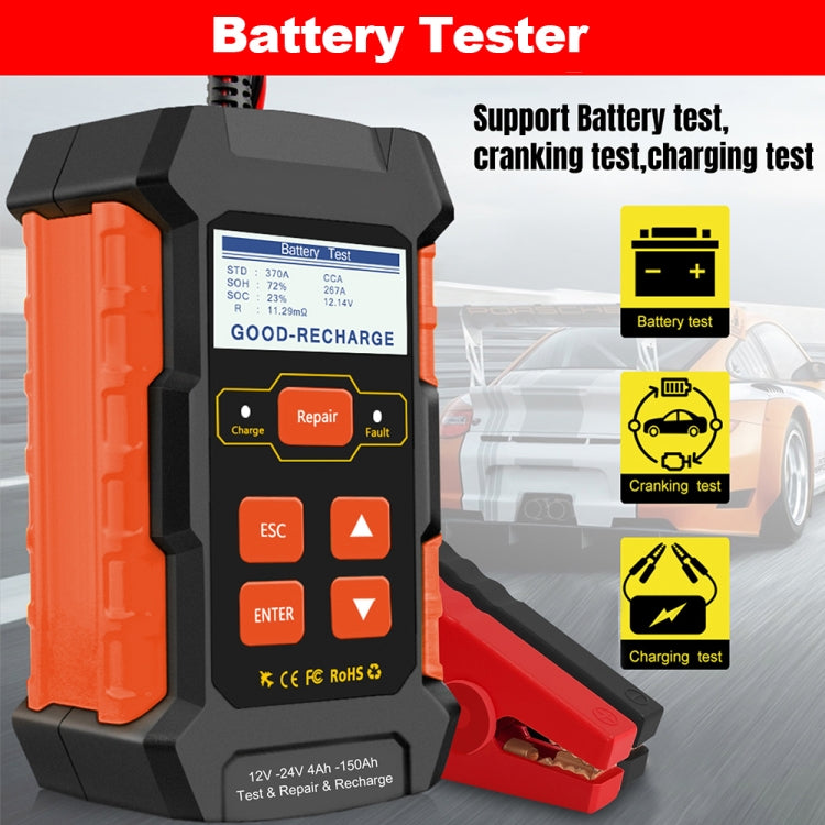 KONNWEI KW520 12V / 24V 3 in 1 Car Battery Tester with Detection & Repair & Charging Function(EU Plug) - Code Readers & Scan Tools by KONNWEI | Online Shopping UK | buy2fix