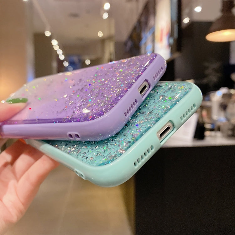 For iPhone 14 Pro Starry Gradient Glitter Powder TPU Phone Case(Transparent) - iPhone 14 Pro Cases by buy2fix | Online Shopping UK | buy2fix