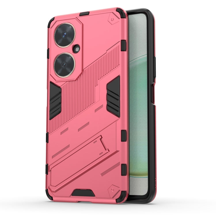 For Huawei nova 11i 4G Punk Armor 2 in 1 PC + TPU Phone Case with Holder(Light Red) - Huawei Cases by buy2fix | Online Shopping UK | buy2fix