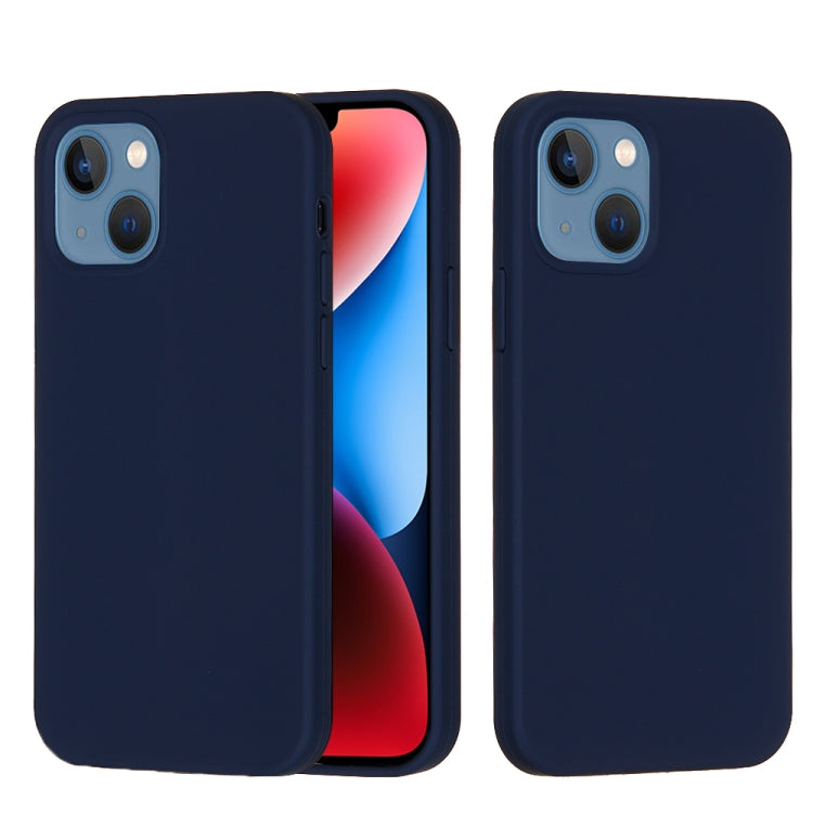 For iPhone 15 Solid Color Silicone Phone Case(Midnight Blue) - iPhone 15 Cases by buy2fix | Online Shopping UK | buy2fix