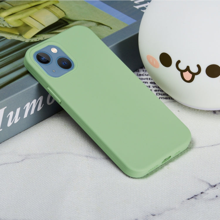 For iPhone 15 Plus Solid Color Silicone Phone Case(Mint Green) - iPhone 15 Plus Cases by buy2fix | Online Shopping UK | buy2fix