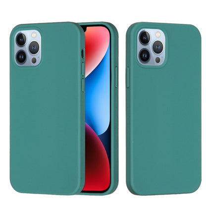 For iPhone 15 Pro Max Solid Color Silicone Phone Case(Pine Needle Green) - iPhone 15 Pro Max Cases by buy2fix | Online Shopping UK | buy2fix