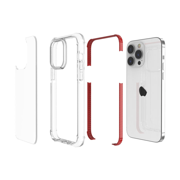 For iPhone 15 Pro Four-corner Shockproof TPU + Acrylic Phone Case(Red) - iPhone 15 Pro Cases by buy2fix | Online Shopping UK | buy2fix