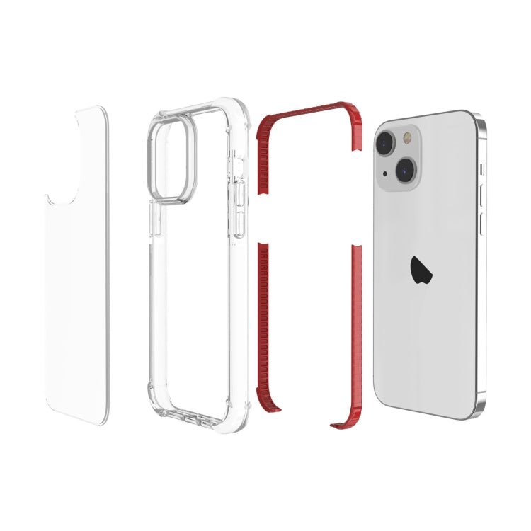 For iPhone 15 Four-corner Shockproof TPU + Acrylic Phone Case(Red) - iPhone 15 Cases by buy2fix | Online Shopping UK | buy2fix