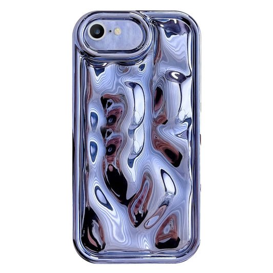 For iPhone SE 2022 /2020 / 8 / 7 Electroplating Meteorite Texture TPU Phone Case(Blue) - iPhone SE 2022 / 2020 / 8 / 7 Cases by buy2fix | Online Shopping UK | buy2fix