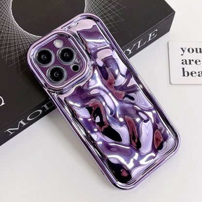 For iPhone SE 2022 /2020 / 8 / 7 Electroplating Meteorite Texture TPU Phone Case(Purple) - iPhone SE 2022 / 2020 / 8 / 7 Cases by buy2fix | Online Shopping UK | buy2fix