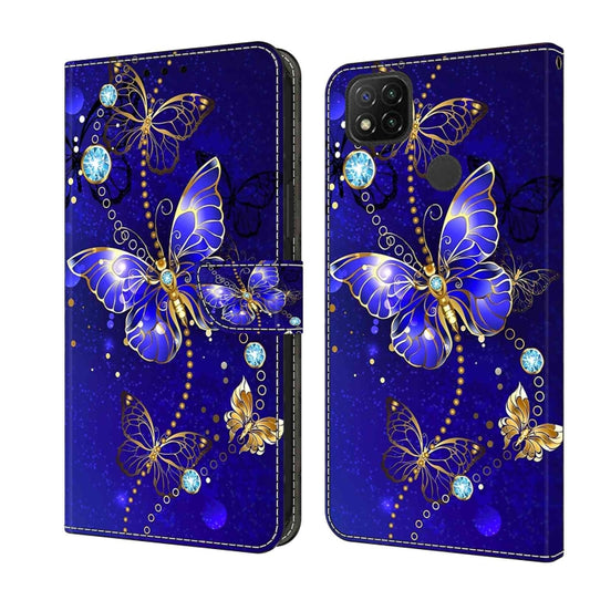 For Xiaomi Redmi 9C Crystal 3D Shockproof Protective Leather Phone Case(Diamond Butterfly) - Xiaomi Cases by buy2fix | Online Shopping UK | buy2fix